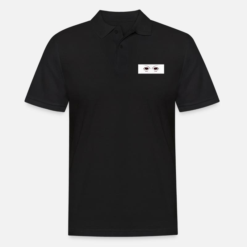 Anime Augen - Männer Poloshirt - Schwarz