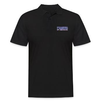 Programmieren: 1% Inspiration, 99% Debugging - Männer Poloshirt - Schwarz - Vorne - Kai (181cm)