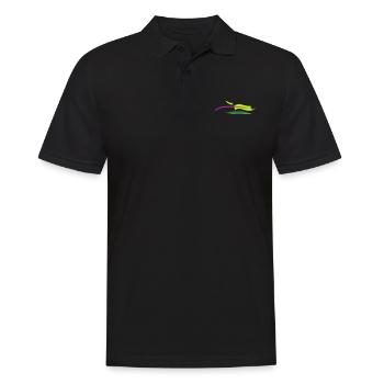 Conception de coup de pinceau - Polo Homme - noir - Devant - Kai (181cm)