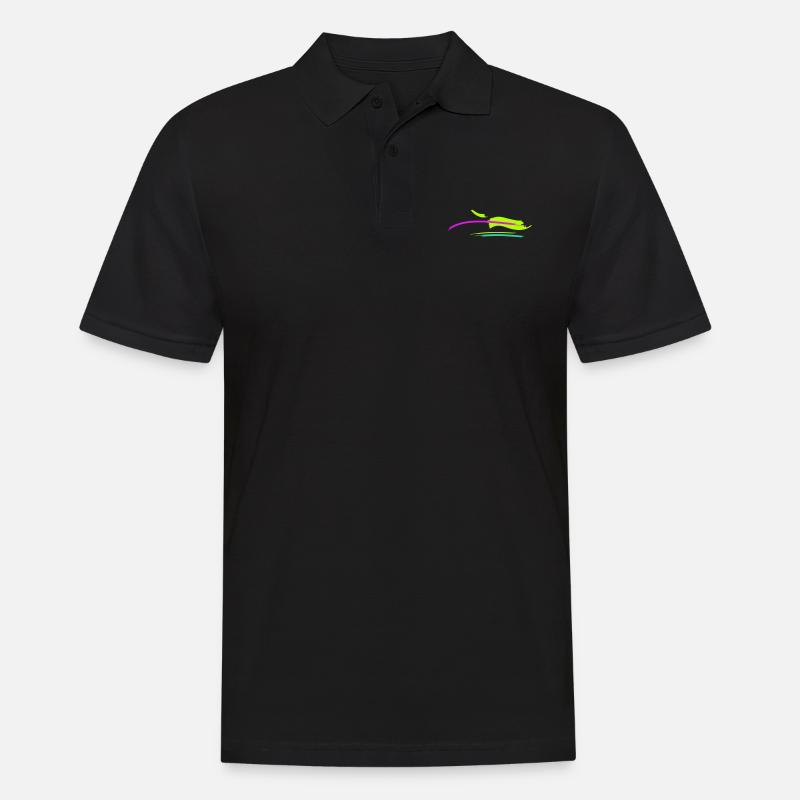 Conception de coup de pinceau - Polo Homme - noir