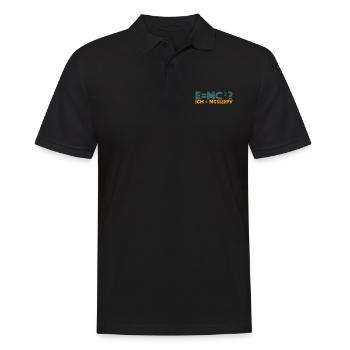 E=mc²? Ich = McSleepy - Männer Poloshirt - Schwarz - Vorne - Kai (181cm)