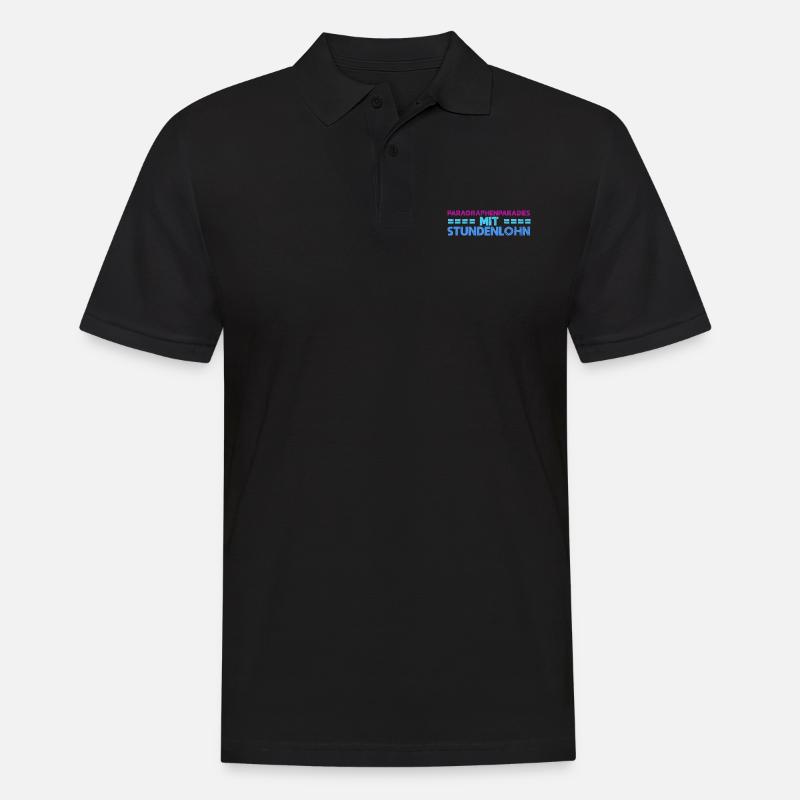Paragraphenparadies Mit Stundenlohn - Männer Poloshirt - Schwarz