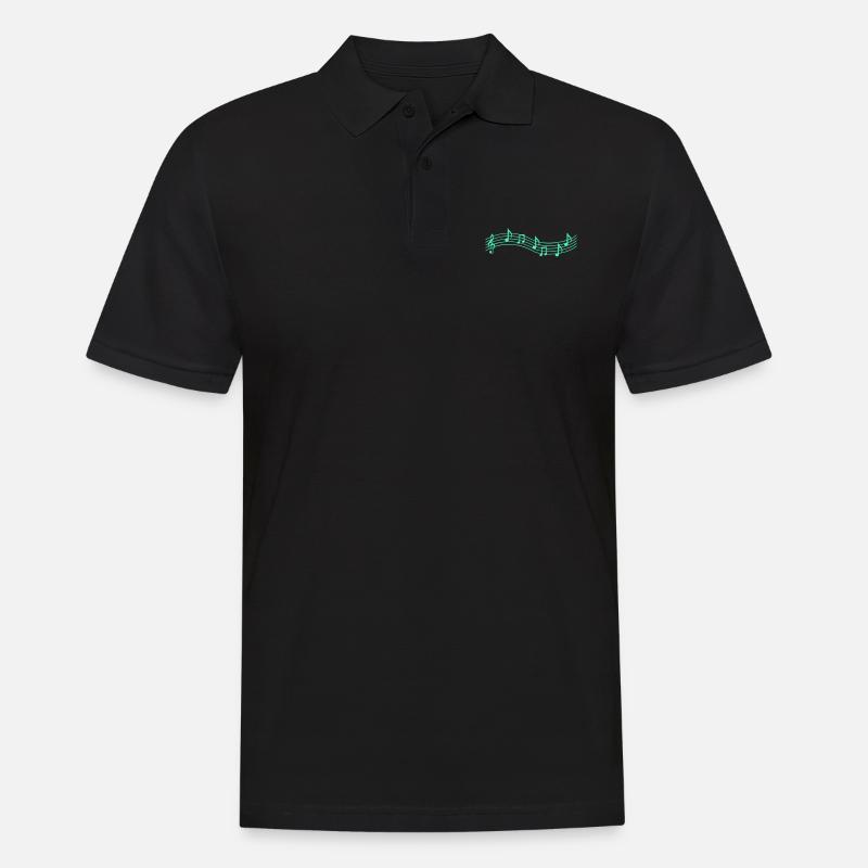 music notes - Men's Polo Shirt - black