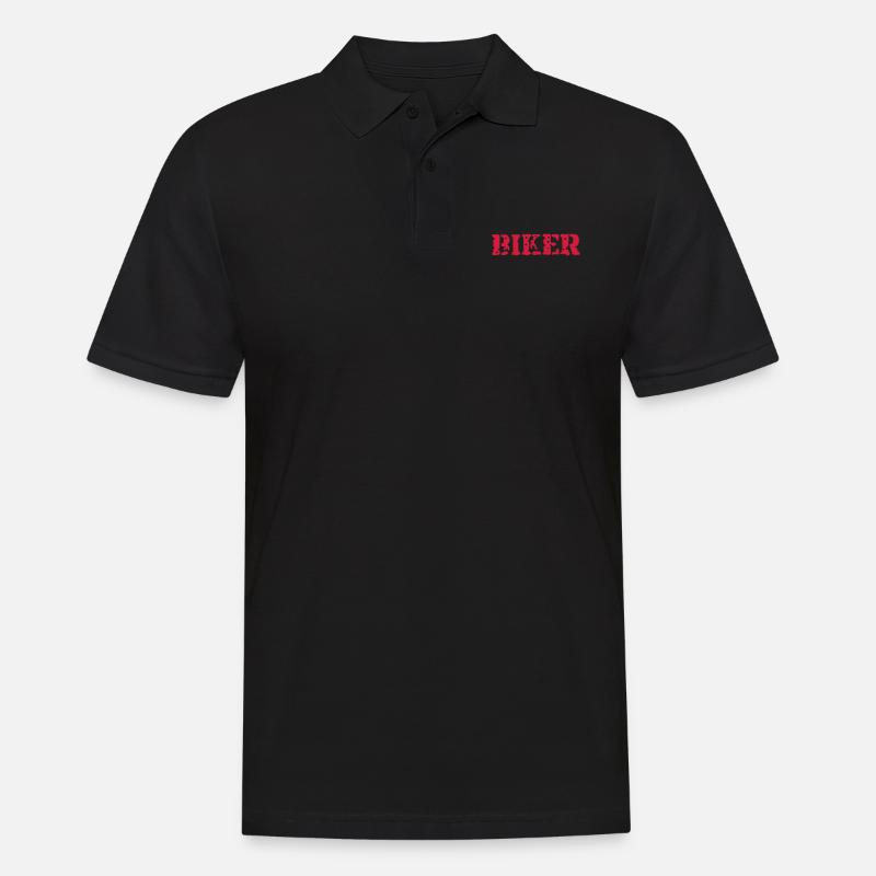 Biker - Männer Poloshirt - Schwarz