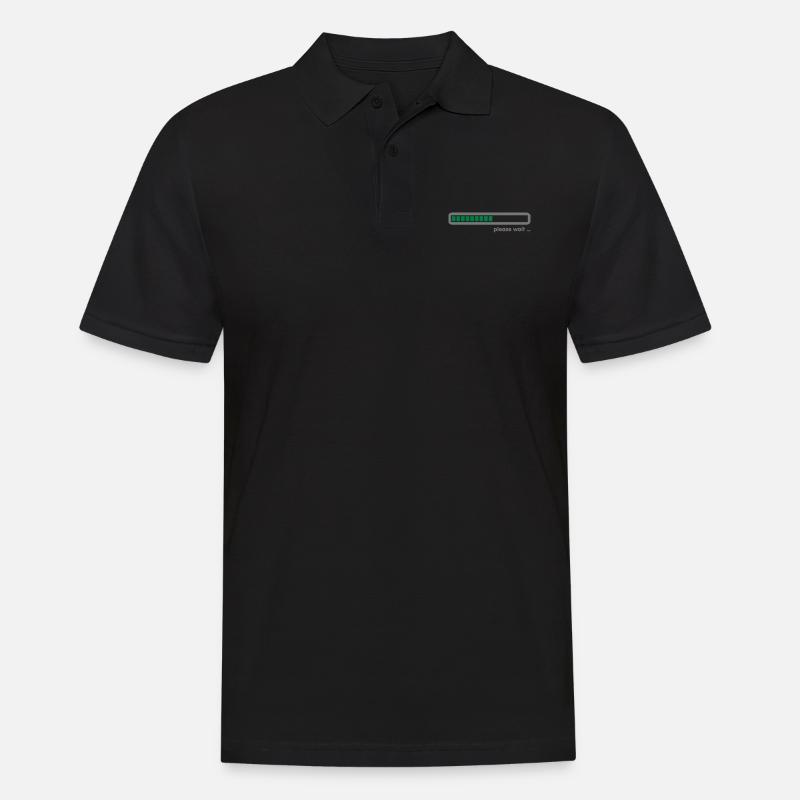 loading ... please wait (2c) - Polo Homme - noir