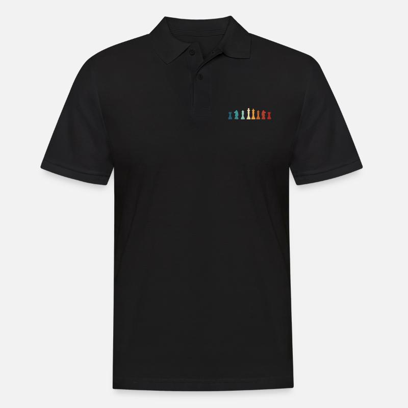 Schach Chess Evolution - Men's Polo Shirt - black
