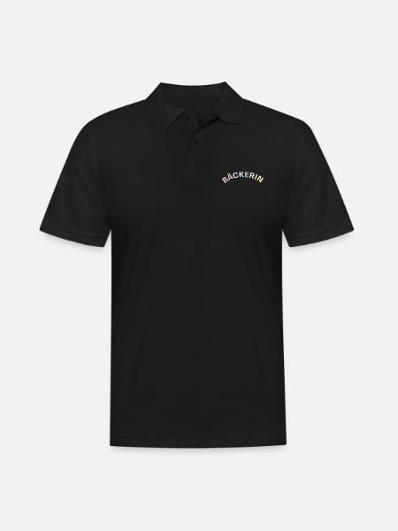 Bäckerin - Männer Poloshirt - Schwarz