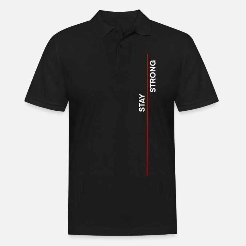 Bleiben Sie stark - Männer Poloshirt - Schwarz