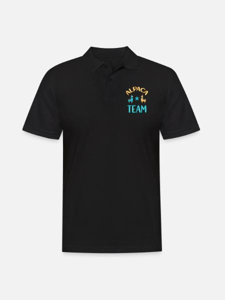 Alpaca Team Funny Alpaca - Men's Polo Shirt - black