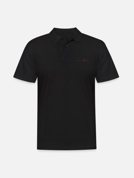 EKG Sinusrhythmus - Männer Poloshirt - Schwarz