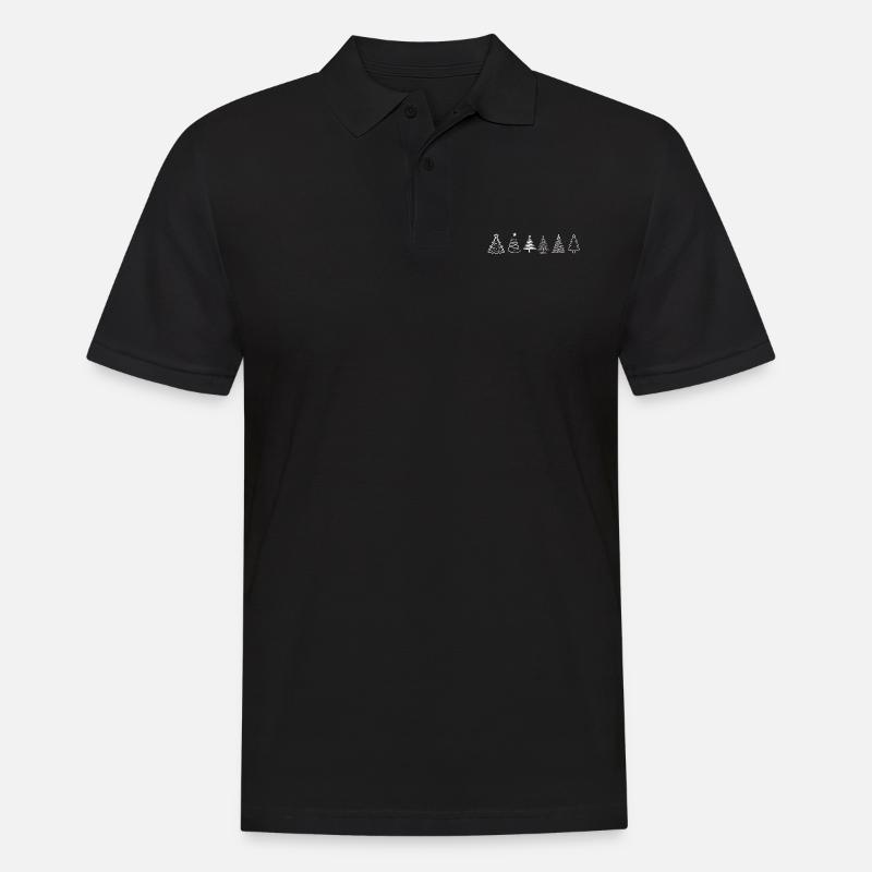Weihnachtsbaum - Männer Poloshirt - Schwarz