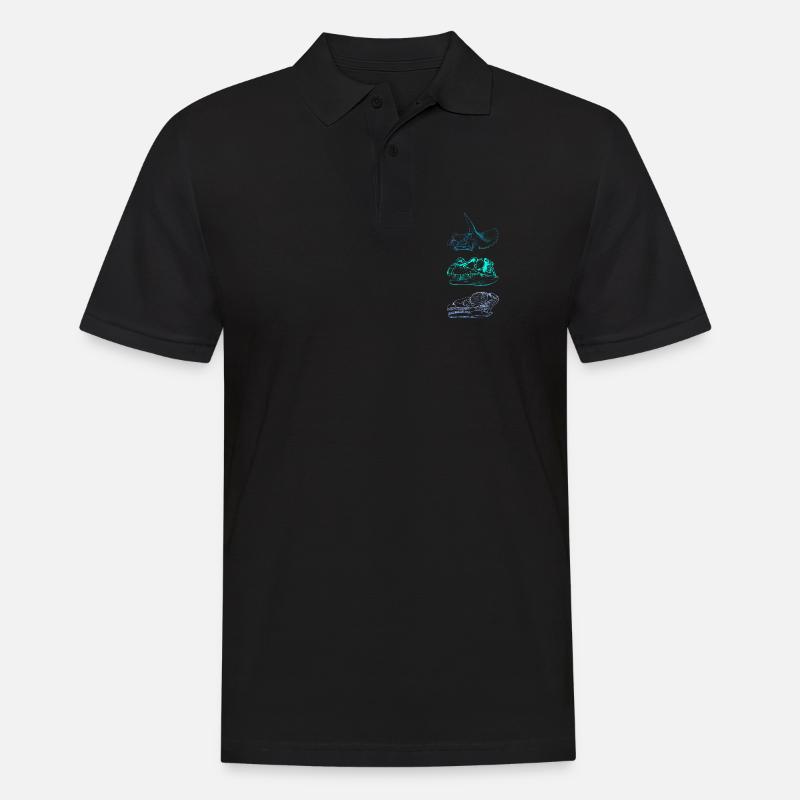 Dinosaur Skulls - Men's Polo Shirt - black