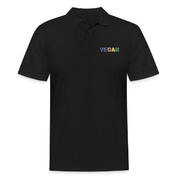 Vegan pattern - primary colors - Men's Polo Shirt - black - Front - Kai (181cm)