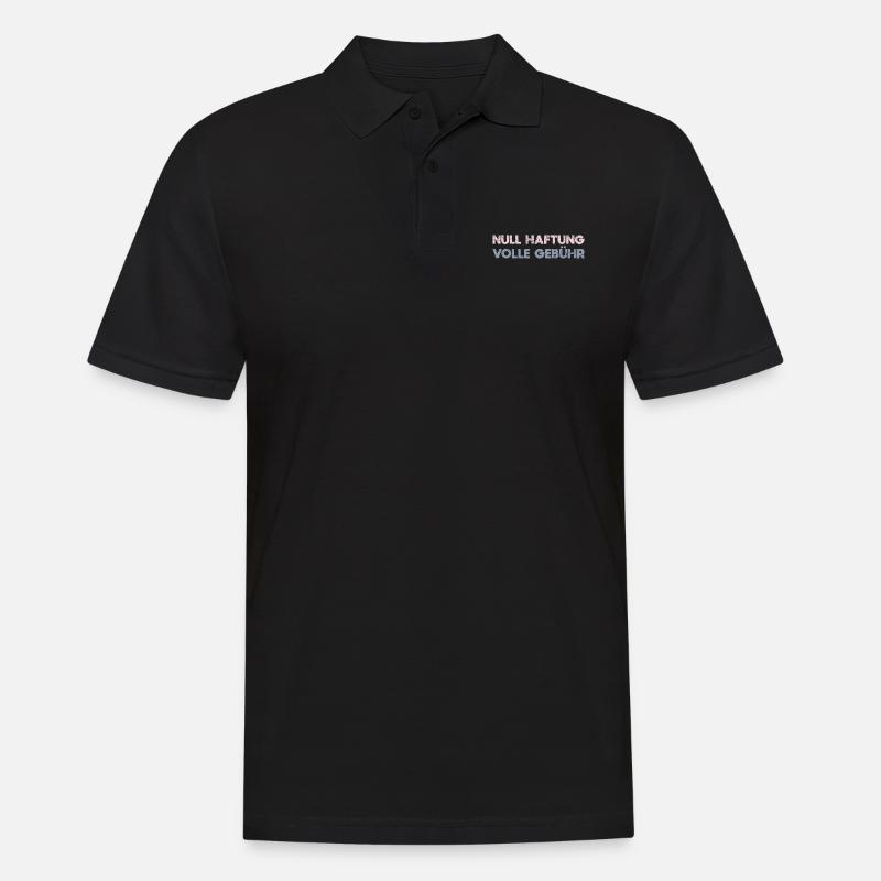 Null Haftung, Volle Gebühr - Männer Poloshirt - Schwarz
