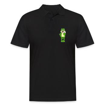 Frosch Poker Pokerkarten - Männer Poloshirt - Schwarz - Vorne - Kai (181cm)