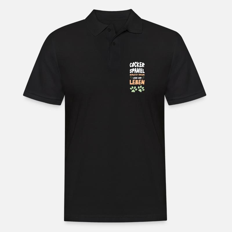 Cocker Spaniel Joie de vivre - Polo Homme - noir