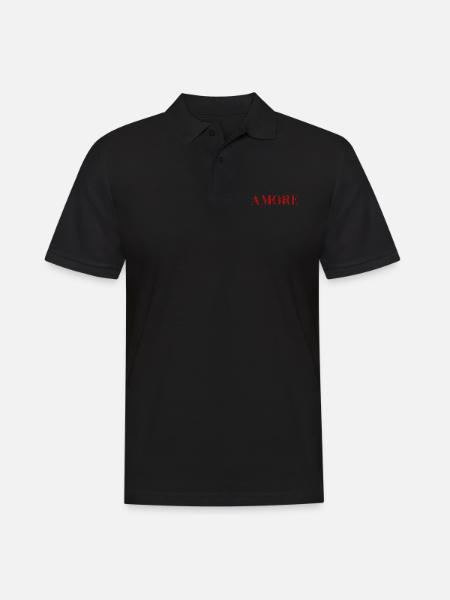 AMORE idée cadeau citation italien amour - Polo Homme - noir