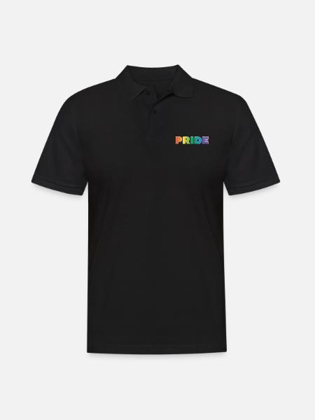 Pride Schriftzug - Männer Poloshirt - Schwarz