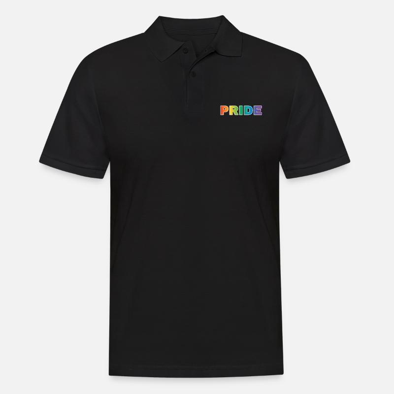 Pride Schriftzug - Männer Poloshirt - Schwarz