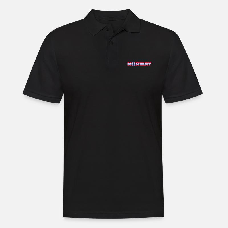 Norwegen - Männer Poloshirt - Schwarz