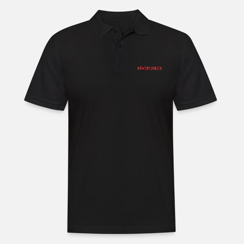 Einzelstück rot - Männer Poloshirt - Schwarz