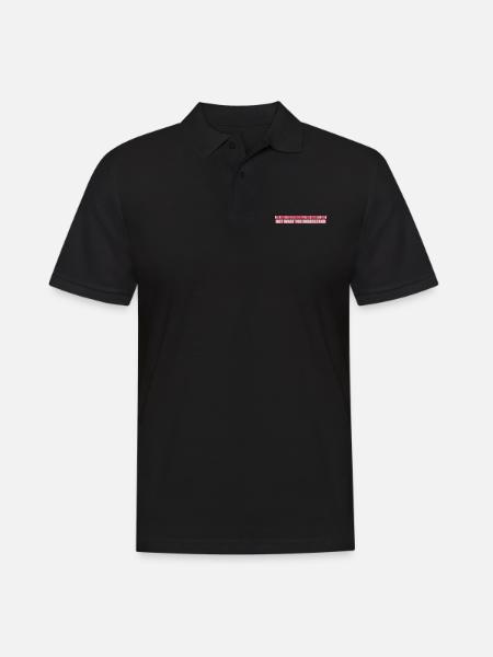 what I say quote - Men's Polo Shirt - black