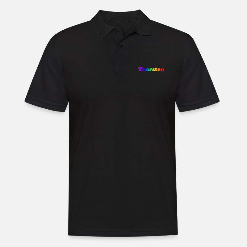 Thorsten - Männer Poloshirt - Schwarz