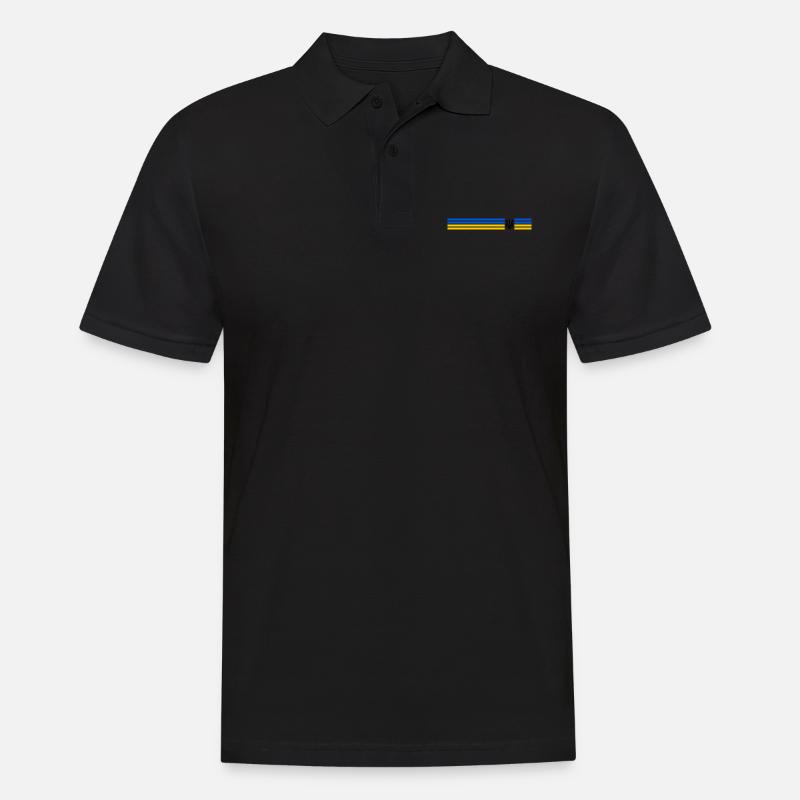 UKRAINE Sportlich - Männer Poloshirt - Schwarz