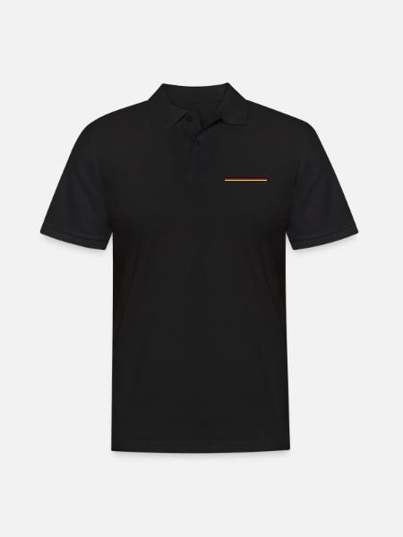 Flagge Deutschland - Männer Poloshirt - Schwarz