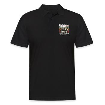 1958 - Cadeau né en 1958 - Polo Homme - noir - Devant - Kai (181cm)