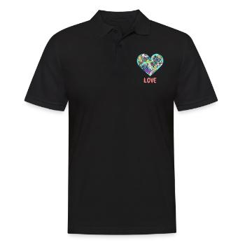 Love All Kinds Axolotl Design for Axolotl Fans - Men's Polo Shirt - black - Front - Kai (181cm)