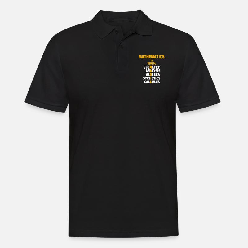 Mathematics - Math - Men's Polo Shirt - black