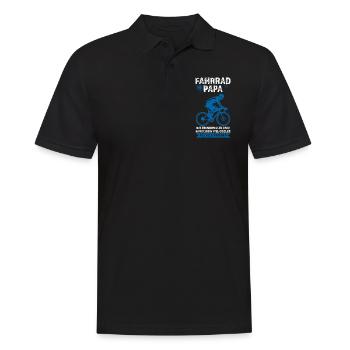 Fahrrad Papa Rad Fahrrad Geschenk - Männer Poloshirt - Schwarz - Vorne - Kai (181cm)