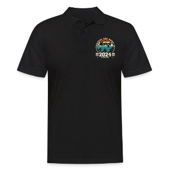 Mars 2024. Cadeau d'anniversaire mars 2024. - Polo Homme - noir - Devant - Kai (181cm)