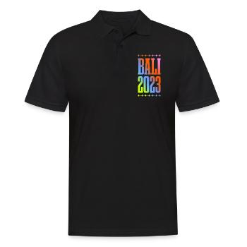 Bali 2023 - Männer Poloshirt - Schwarz - Vorne - Kai (181cm)