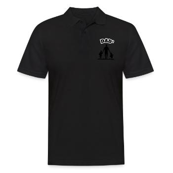 Dad² 2 Children Black - Männer Poloshirt - Schwarz - Vorne - Kai (181cm)