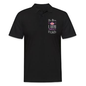 Meditation Soul Mandala - Men's Polo Shirt - black - Front - Kai (181cm)