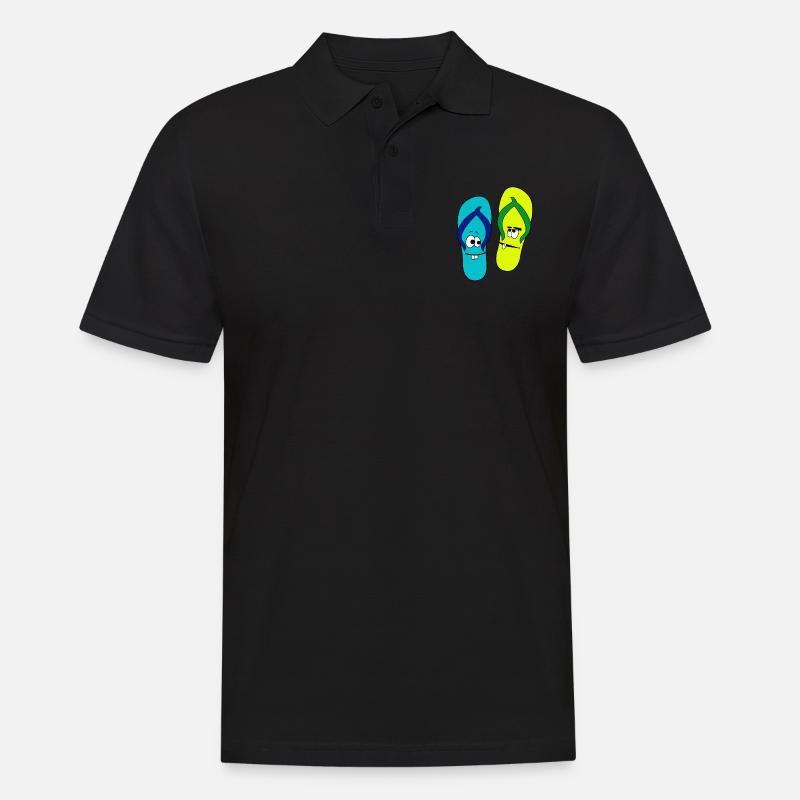 Cool FitFlops Lustige Flipflops - Männer Poloshirt - Schwarz