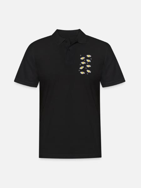 white margaritas - spring is calling - Men's Polo Shirt - black