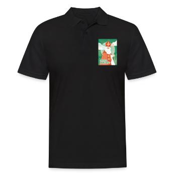 Happy St. Nicholas - Men's Polo Shirt - black - Front - Kai (181cm)