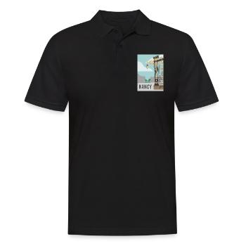 Nancy Stadt - Männer Poloshirt - Schwarz - Vorne - Kai (181cm)