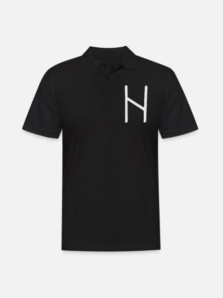 Futhark Runic Alphabet Hagalaz - Men's Polo Shirt - black