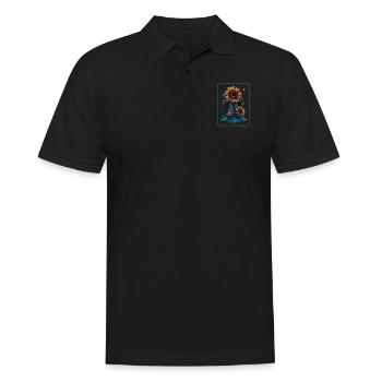 Psychédélique Tournesols Jardin Nature Cadeau - Polo Homme - noir - Devant - Kai (181cm)