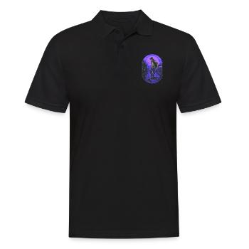 Skateboarder - Männer Poloshirt - Schwarz - Vorne - Kai (181cm)