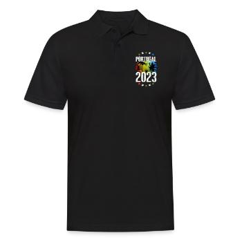 Portugal 2023 - Männer Poloshirt - Schwarz - Vorne - Kai (181cm)