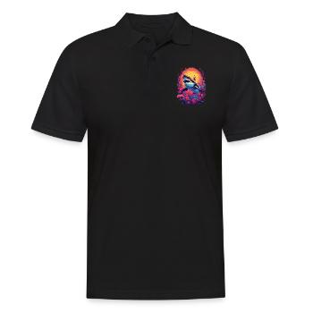 Fleur de requin Oceanographe Plongeur Cadeau - Polo Homme - noir - Devant - Kai (181cm)