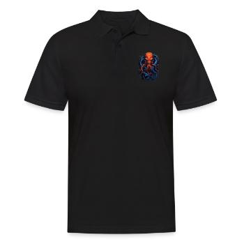 Alien Skull Octopus Squid Animal Creature - Men's Polo Shirt - black - Front - Kai (181cm)