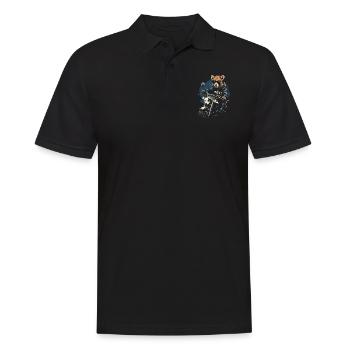 Rat cool sur une moto - Polo Homme - noir - Devant - Kai (181cm)