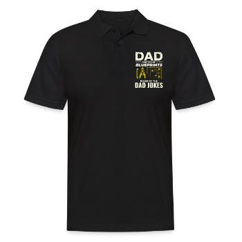 Architect : Master of Blueprints and Dad Jokes 📐 - Men's Polo Shirt - black - Front - Kai (181cm)