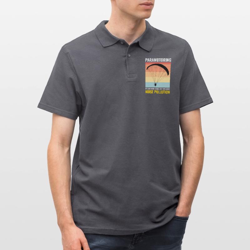 Paramotor Pilot Paramotoring Powered Paraglider Men's Polo Shirt
